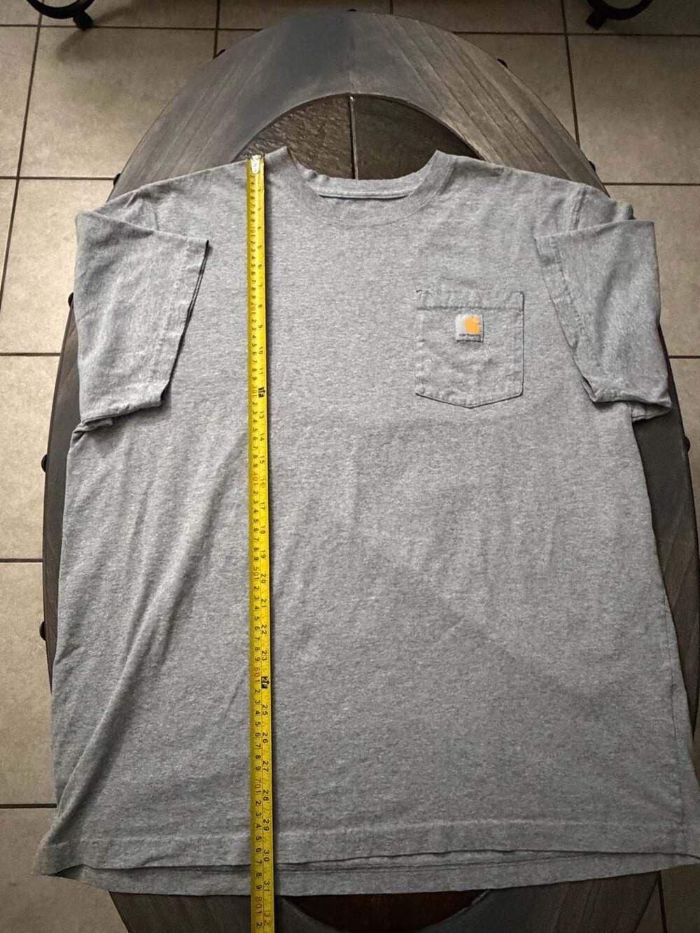Carhartt Men's Loose Fit Short Sleeve Pocket T-Shirt, Heather Gray, Size XL